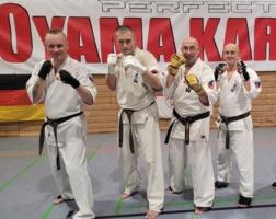 Od lewej: Sensei Dawid Ból, Sensei Tomasz Trębacz, Shihan Dariusz Hachaj i Sensei Janusz Pabis
